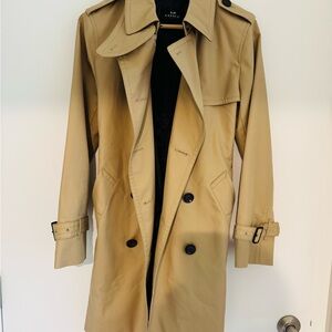 Coach Tan Trench Coat Outerwear